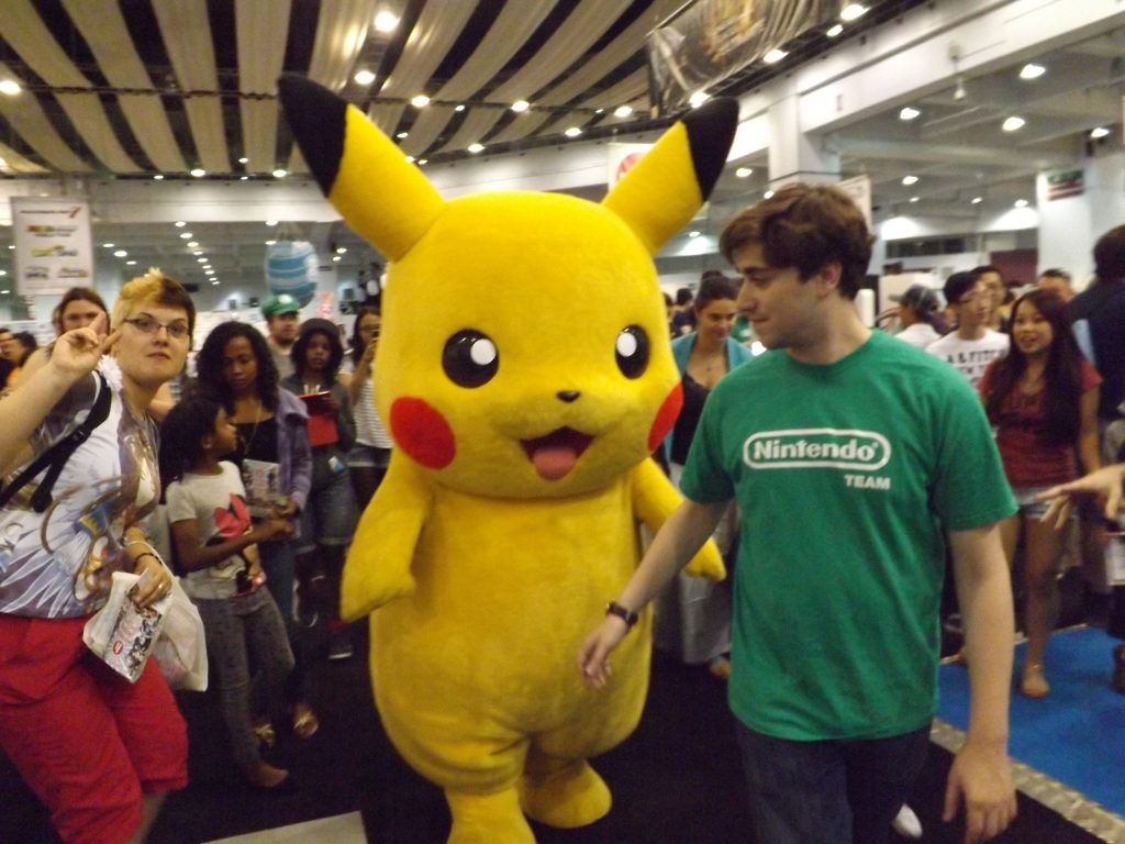 Pikachu over run by his fans!